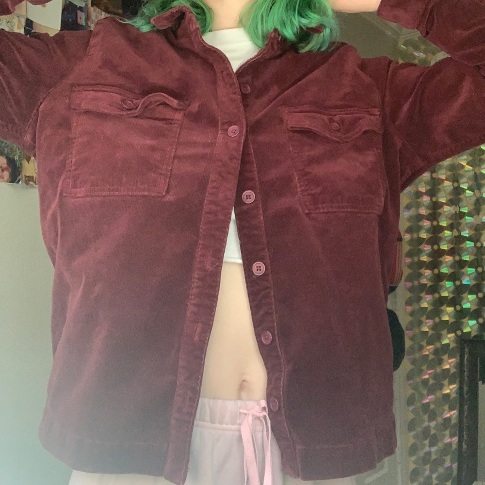 burgundy pacsun corduroy jacket